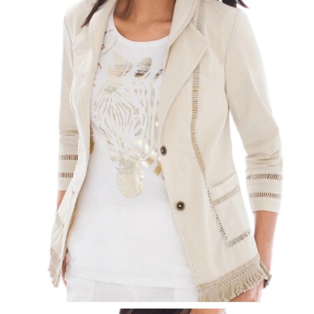 CHICO’S ZYNERGY BLAZER SIZE 3